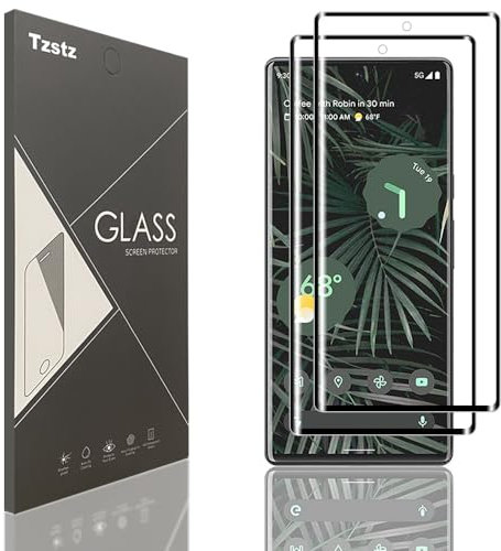 Tzstz 2 Pièces Verre Trempé Protecteur ,pour Google Pixel 6 Pro,3D couverture plein écran,Dureté 9H,Anti Rayures,Google Pixel 6 Pro D'écran Protecteur