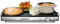 COSTWAY Calentador de Alimentos, Servidor de Buffet, Bandeja de Acero Inoxidable, Calentador de Comida con Tapa de Vidrio Resistente, Calentador de Platos, 300W, Temperatura Ajustable