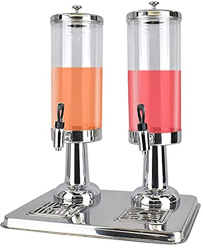 OUSIKA Getränkespender for Partys, Buffet-Getränkeautomat, Getränkespender mit Edelstahlbasis und transparentem Fass-Getränkespender Zapfanlage (Size : 6L)