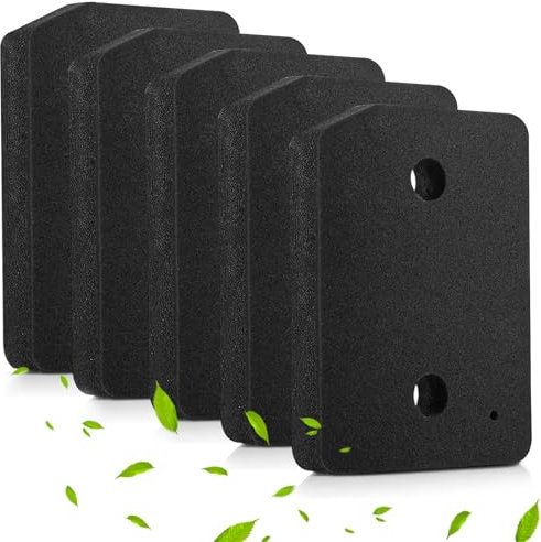 Editbar Lot de 5 Filtres pour Sèche-linge Miele T1, Filtre éponge Adapté à la Pompe à Chaleur du Sèche-linge Miele, Filtre Fin Grossier, 207x 157 x 30mm Filtre pour Miele 9164761 - Filtre à Mousse