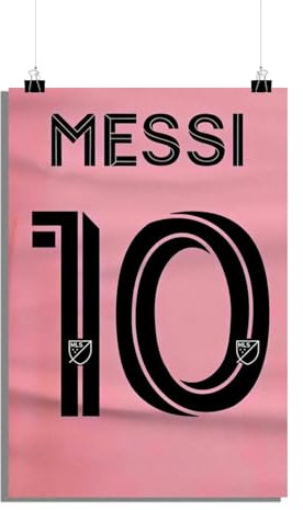 25 Artstreet Messiposter | Lionel Messi Trikotnummer 10 | Inter Miami | Messi Wanddekoration | Sportikone, Messi-Erinnerungsstücke (50x70)