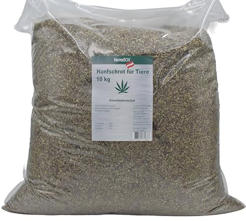 farmBOX Pferdehanf Hanfsamen geschrotet Hanfschrot für Tiere (10kg)