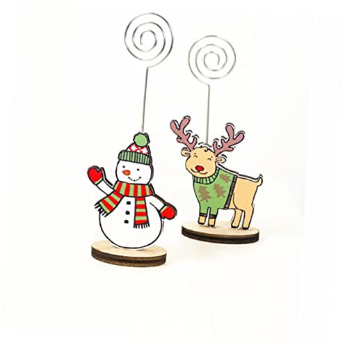 STOBOK 12 Pezzi Porta Biglietti Natalizi Con Motivo A Clip Per Foto Per Accessori Da Scrivania Per Feste Di Natale