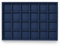 Oirlv Blau Mikrofaser Stapelbares Schmucktabletts 24 Grids Schmuck-Display-Tablett Trinket Ohrring Ring-Organizer-Tablett