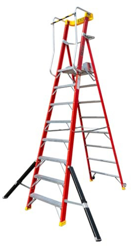 Excel fibreglass podium step ladder (8 Tread)