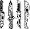 4 Stück Totenkopf-Dolch-Broschen, Emaille-Anstecknadeln, Punk-Abzeichen, Gothic-Broschen, Personalisierte Dekorative Requisiten, Geeignet Für Maskeraden Und Horrorpartys