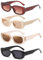 Aurasky 4 Stück Vintage Sonnenbrille Set, Retro Rechteckige Sonnenbrillen, Sunglasses Brille für Damen Herren Mode Accessoires party Strandurlaub B