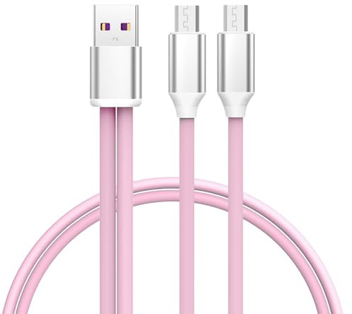 Durability Double USB C/Micro USB Splitter Cable Liquid Silicone Coating Two USB C Devices At Once Splitter Cable