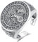 INFUSEU Offener Größenring, Verstellbar 925 Sterling Silber Modell 7-8 Zweiköpfige Schlange/gelada/umarmung/wolverine/orang-utan/drache/pentagramm Ring Geschenk für Sie (Wikinger)