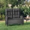 Willood Gartenbank mit Liegefunktion & Kissen 107cm Poly Rattan Schwarz