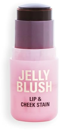 Revolution Beauty, Jelly Blush Stick Labios & Mejillas, Larga Duración, Construible con Ácido Hialurónico & Aloe, Vegano & Libre de Crueldad, Melocotón Naranja