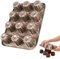 Canele-Formen, 13,7 x 10,4 Zoll Kohlenstoffstahl-Canele-Schimmelpilz, 12-Cavity-Cannele-Form, Backformen für Cannelbrotmuffinkuchen