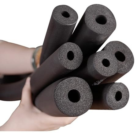 Extérieur Anti-Gel et Calorifuge Manchons Isolation de Tuyau pour Conduits d'eau Chaude Et Froide, ID 6-76 (mm), Tuyau en Mousse Ignifuge Étanche Tube D'isolation Thermique(9(mm) x 32(mm) x 1.7(m))