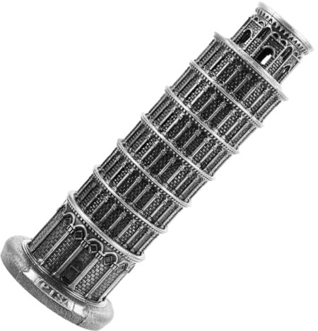 Yardwe Souvenirfiguren-turmmodell Figur des Schiefen Turms Von Pisa Antikes Gebäudemodell Aus Metall Statue Mit Höhe Architektur-skulptur Für Heimdekoration