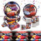 Birthday Party Tableware Set- 51Pcs Birthday Dinnerware Set Party Table Decorations Tableware Decor Disposable Paper Plates Cups Napkins Tablecloth for Kids Babyshower Party Supplies for 10 Guests