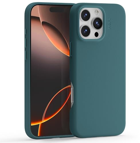 MOFT für iPhone 16 Pro Hülle, MOVAS Vegane Ledertasche Magnetische Hülle, Weicher Anschlag, Farberhaltung, Fleckenresistent, Leicht zu Reinigen, Dschungel