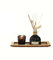 Decorative Fragrance Scented Black Reed Diffuser & Candle Set With Wooden Tray