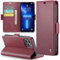 Phernykas Handyhülle für iPhone 13 Pro Max Hülle Leder,Magnetische Klapphülle mit kartenfach und Standfunktion Smartphone Schutzhülle Lederhülle iPhone 13 Pro Max Flip Book Case (Rot)