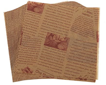 SECFOU 200piezas Papel Encerado Resistente Grasa Para Envolver y Hornear Para Sándwiches Dulces