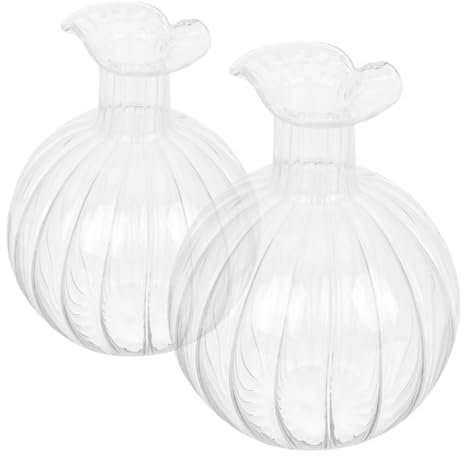 BIUDECO Einzigartige Glasvase Mit Hyazinthen Kleiner Blumenhalter Aus Glas Vase Im Vintage-Stil Kristall-pflanzbehälter Für Hochzeiten Und Heimdekoration