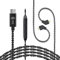 2PIN USB C IEM Cable,Upgraded in Ear Monitor Cable for KZ ZS10 PRO/ZST/ZST-XZS12 PRO X/ZS10 PRO 2/ZSN PRO X/ZSN PRO/EDX PRO/Castor,CCA CRA/C10 (Type c-with mic, TFZ)