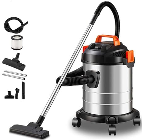 QWAXTRIW 1000W aspiradora húmeda y Seca, aspiradoras húmedas y secas de 18000pa, Capacidad de 18L para Garaje y Limpieza de automóviles