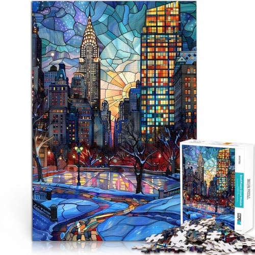 pädagogische Herausforderung New Yorker Winterglühen Puzzle für Teenager 1000 Teile 26x38cm Eltern-Kind-Interaktion für ab 14 Jahren