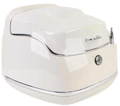Vvikizy Motorrad-Topbox, Wasserdicht, 38 L, Universell Passend für Helm, Aufbewahrung, Motorrad-Heckbox für Fahrerausrüstung (Weiß)