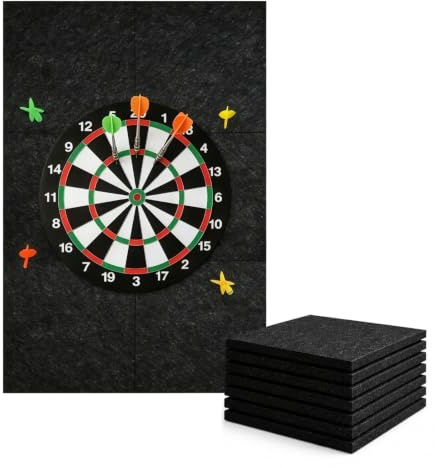 Dart wandschutz, Filz Dartscheibe Schutzring, Selbstklebender Dart Surround | 60×90×1,2 cm Dartboard-Wandschutz, Dartboard-Rückwand, schalldämmender Wandschutz, Dart-Zubehör für Innen- und Außenbereich