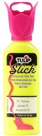 Tulip Dimensional Fabric Paint 1-1/4 Ounces-Slick-Fluorescent Yellow