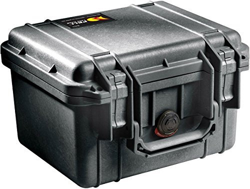 PELI 1300 Koffer mit Maximalem Schutz, IP67 Wasser- und Staubdicht, 6L Volumen, Mit Schaumeinlage (anpassbar), Schwarz