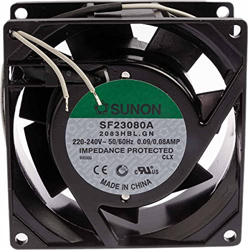 Sunon 80 x 80 x 38 mm ventilador SF23080A2083HBL 230V 2400 rpm Rodamiento de bolas