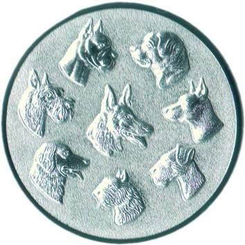 FABRIKSTORES GmbH Pokal Emblem Hundesport 3D - 50 mm/Silber