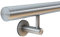 HUERO Edelstahl Handlauf | 4,0 m Länge (Rohr 2-tlg.) | V2A | Handlaufträger L-Form