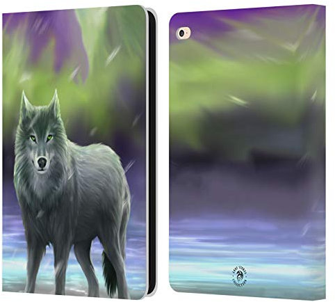 Head Case Designs Licenza Ufficiale Anne Stokes Aura Lupo Custodia Cover in Pelle a Portagoglio Compatibile con Apple iPad Air 2 (2014)