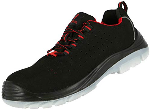 Nitras Micro Step 7420 Arbeits- & Sicherheitsschuhe - S1-P SRC - Schwarz/Rot - 42