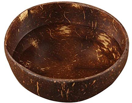 Bol en Noix de Coco - Bol en 100% Bois Naturel, Fait à la Main, Fini avec Huile de Noix de Coco, résistant, léger, Durable, Vintage, Facile à Nettoyer, pour Fruits, Fruit Sec, Petit-déjeurnée