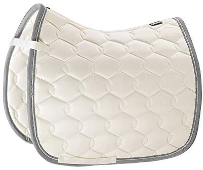 Eskadron Schabracke Glossy Wave mit doppel Kordel in vielen Farben, Größe:Pony Dressur (PD), Farbe:Creme