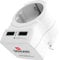 SKROSS | 1.500280 | Europe to UK USB | Reiseadapterstecker Europa auf UK, USB-Ladegerät 2 Ports 2,4 A - Spannung und Leistung 100V - 1500 W / 250 V - 3750 W - Anti-Schock-Schutz