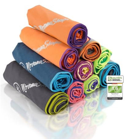NirvanaShape Mikrofaser Handtuch - Reisehandtuch, Badetuch für Urlauber - kompakte, schnelltrocknende Microfaser Handtücher als Strandtuch, Sporthandtuch - für Reisen, Camping, Sport - 140 x 70 cm