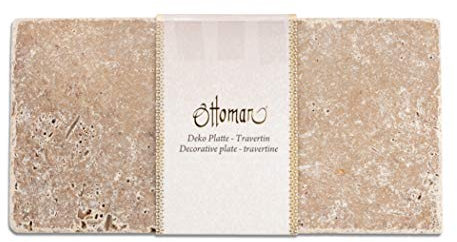 ottoman Antique Dekoplatte Travertin Naturstein 30 x 15cm (medium)