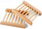POFET 4 soportes de jabón de madera de bambú para el hogar, caja de jabón de madera de baño, accesorios para plato de ducha