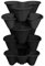 VTL® 6 x STRAWBERRY PLANTER - STACKED IN TRIOS - GARDEN PLANTS - PLASTIC POT - BLACK