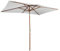 Pure Home & Garden Holz Sonnenschirm Madeira 300 x 200 cm natur, mit UV-Schutz 50 Plus, Kurbel, Knickfunktion und abnehmbarem Bezug