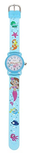 UKCOCO Kinder Uhr, Kinderuhr Mädchen Kinder Meerjungfrau Uhr Kinder Meerjungfrau Uhr Meerjungfrau Muster Uhr Lernuhr Kinder Armbanduhr, NLRP10135OSX9PK15TL08JBD