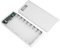 Power Bank Kit, 8x18650 Batterie Power Bank Shell Case Box, Dual USB Ports LCD Display Power Bank Kit DIY(Weiß)