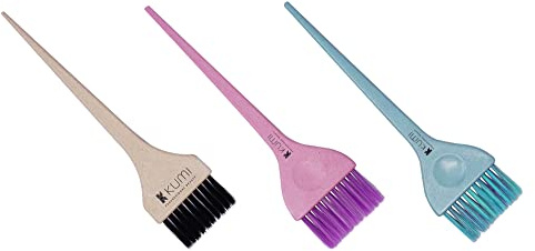 K Kumi Professional Beauty Wheat Eco-Friendly 3-Piece Wide Brush Set - Hair Colouring Tool Kit