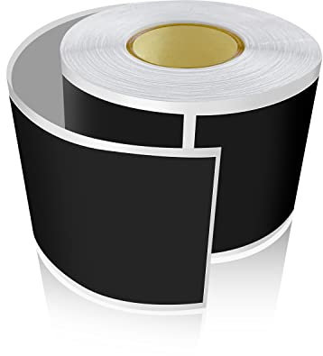 Meitaat 300 Stück Schwarz Rechteckig Aufkleber 5 x 7,6cm Farbkodierung Selbstklebend Etiketten Umzug Rollen Ablösbar