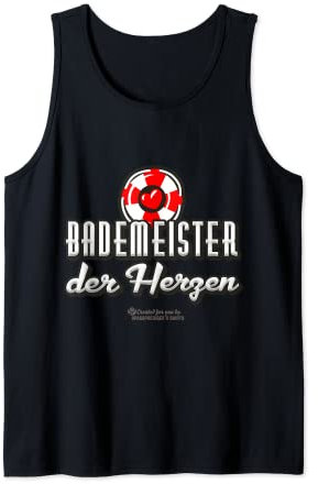 Bademeister der Herzen Rettungsring Schriftzug Bademeister Tank Top
