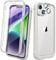 Diaclara Designed for iPhone 14 Case, Full Body Rugged Case with Built-in Touch Sensitive Anti-Scratch Screen Protector, with Camera Lens Protector for iPhone 14 6.1 (White)